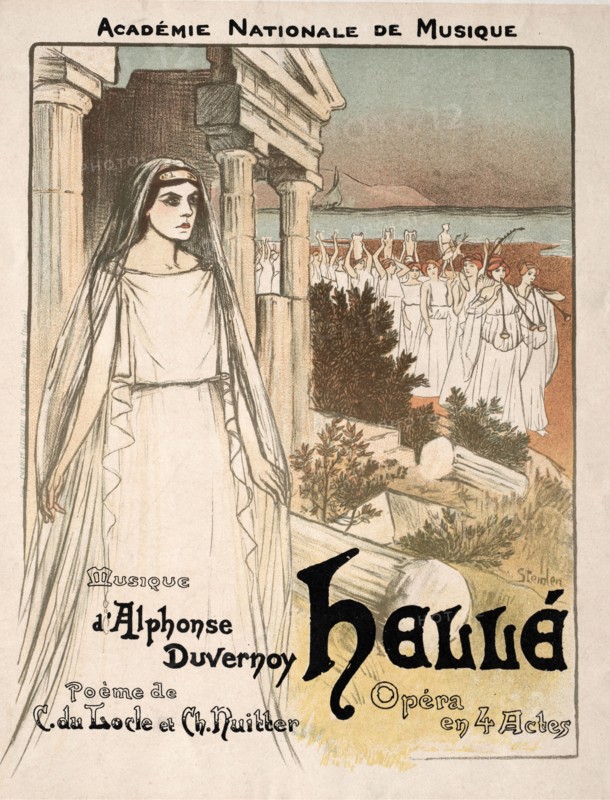 Poster for the opera Hellé by Étienne-Joseph Floquet, 1896. Private Collection.