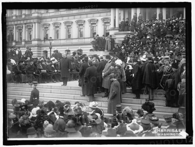 Crowd On Steps Of State, War & Navy Building, Washington, D.C., between 1909 and 1914.