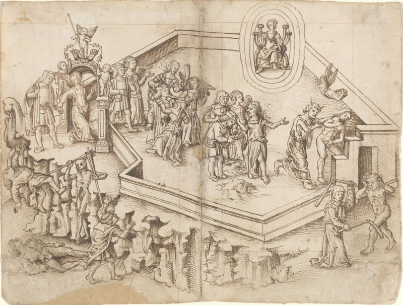 Allegory of the Life of a Scholar in a Rich Household [fol. 3 verso / 4 recto], c. 1512/1515.