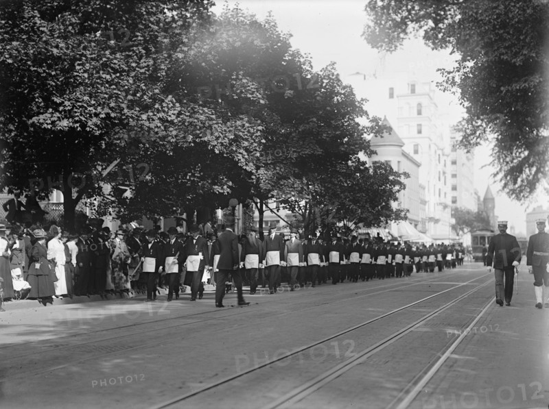 Schley, Winfield Scott, Rear Admiral, U.S.N. Funeral, St. John's Church - Masons, 1911.