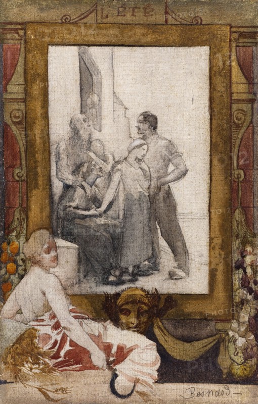Esquisse pour la mairie du 19ème arrondissement de la Ville de Paris : L'Eté, 1880.