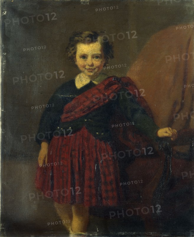 Portrait of a little boy (Maurice Coblence), in Scottish costume, 1866.