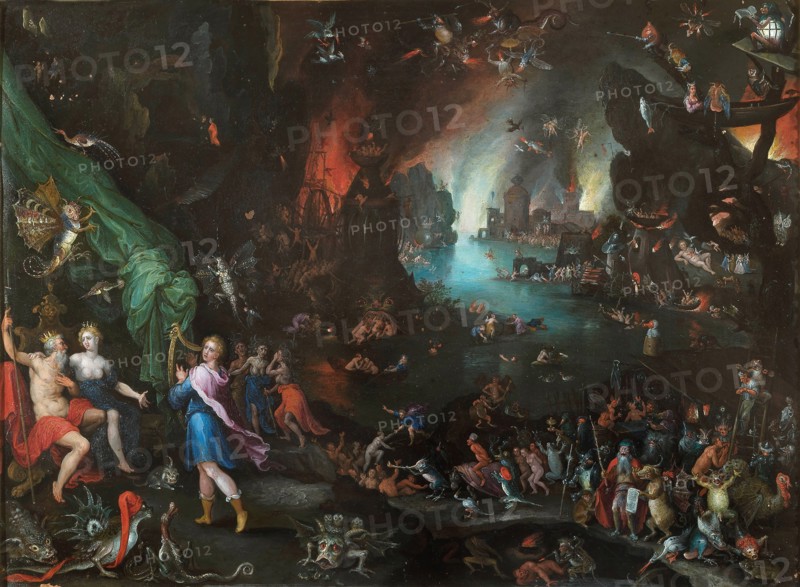Orpheus Playing to Pluto and Persephone in the Underworld, ca 1594. Creator: Brueghel, Jan, the Elder (1568-1625).
