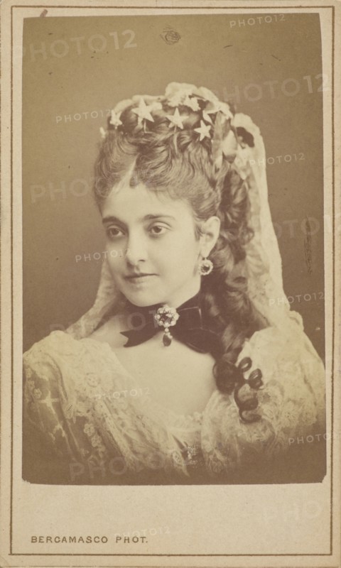 Portrait of the opera singer Adelina Patti (1843-1919), 1870-1875. Private Collection.