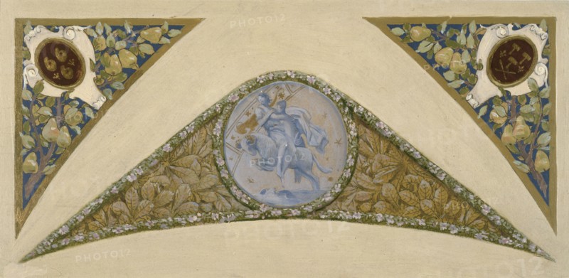 Sketch for the 'festival staircase' at the Hotel de Ville in Paris: Aries, c1888-1898.