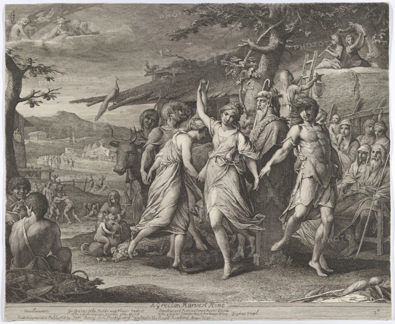 A Grecian Harvest-Home, or Thanksgiving to the Rural Deities, Ceres, Bacchus, etc., dated May 1, 1791, issued 1792.