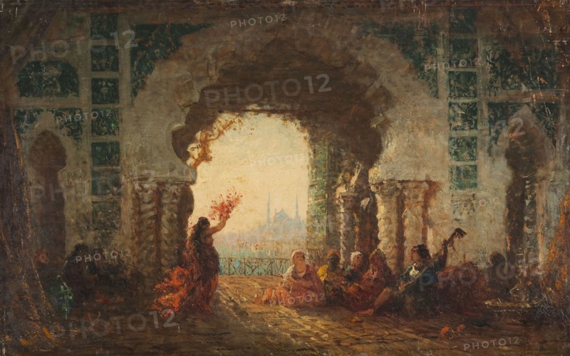 Sérail à Constantinople, la danse de l'almée, between 1880 and 1900.