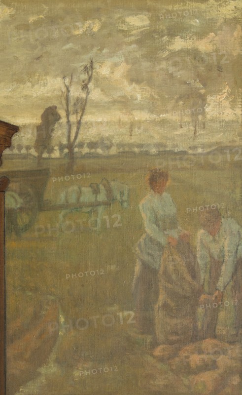 Sketch for the reception hall in the town hall of Vanves: Surroundings of Vanves, 1902.