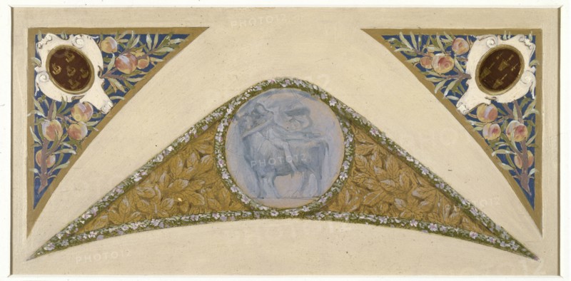 Sketch for the 'festival staircase' at the Hotel de Ville in Paris: Taurus, c1888-1898.