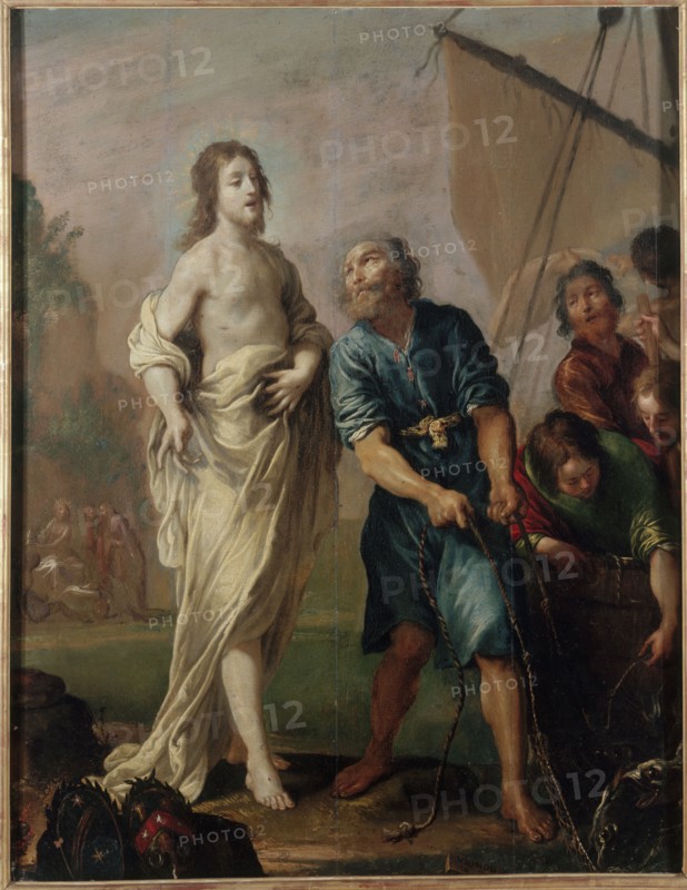 La Pêche miraculeuse ou la Vocation de saint Pierre. "Petit may" de Notre-Dame. 1624, c1624.