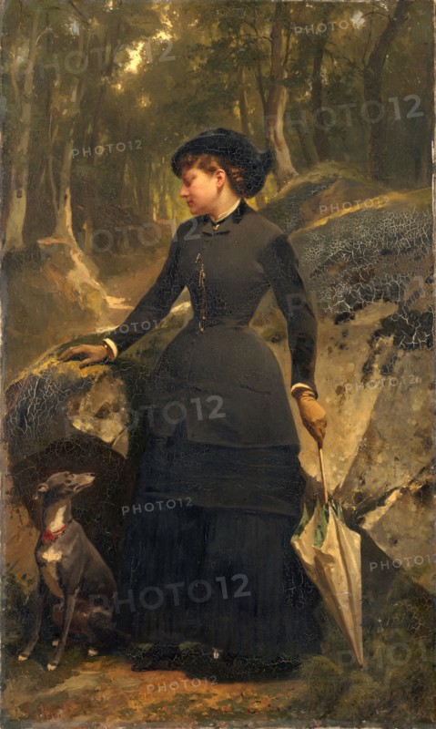Marie Giraud, daughter of painter Charles Giraud, niece of Eugène Giraud, 1881.
