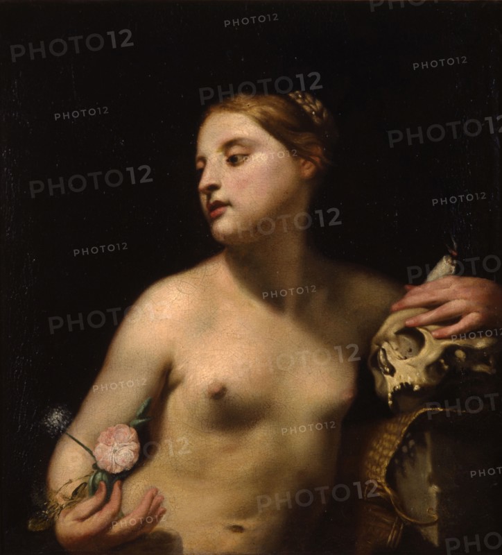 Allegory of Vanity and Penitence, Mid of 17th cen. Found in the collection of the Musée de Picardie, Amiens.