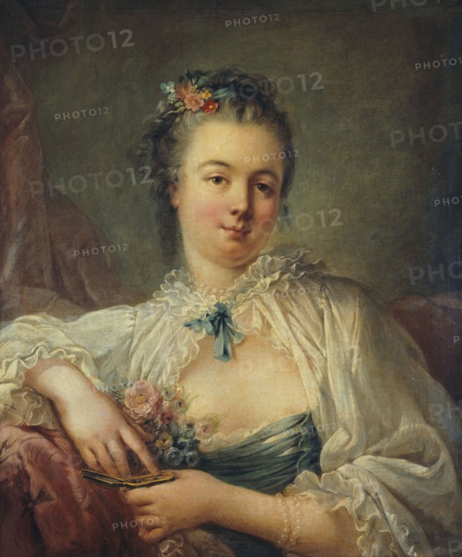 Portrait thought to be Jeanne-Elisabeth-Victoire Deshays, wife of the artist, c1760-1763.