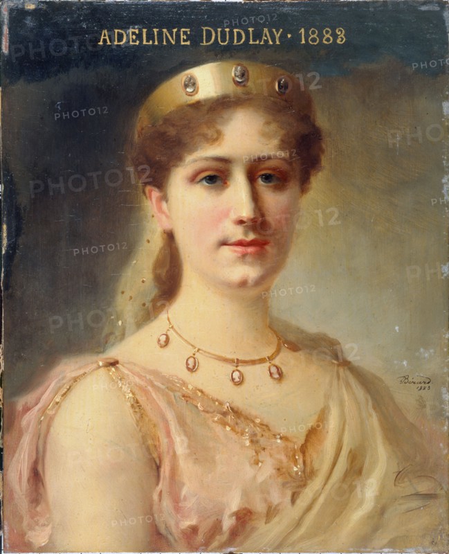 Portrait of Adeline Dudlay (1858-1934), member of the Comédie-Française, in the role of Alcmene, 1883.