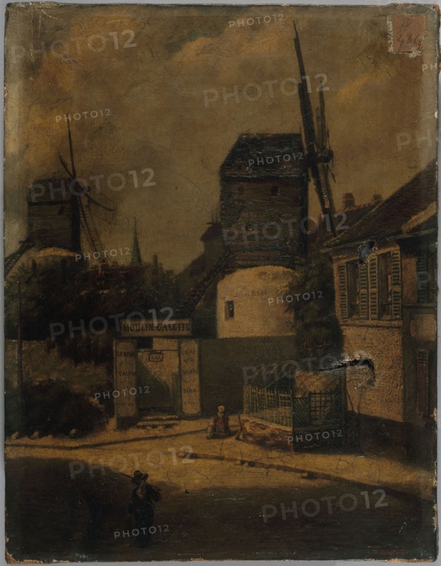 Moulin de la Galette and Moulin Blutefin, Montmartre, 18th arrondissement, c1855 — 1865.