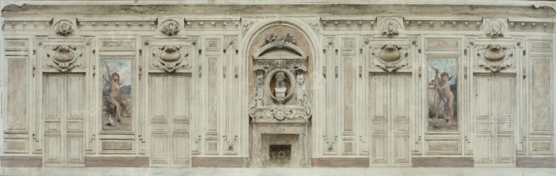 Esquisse pour la salle des mariages de la mairie de Courbevoie : L'amour - L'hyménée, 12–1884.