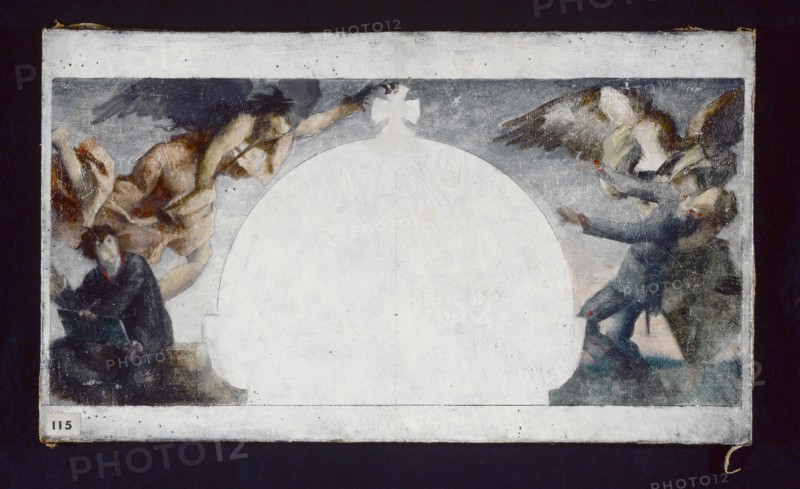 Sketch for the painting of the war memorial to the dead of the 1870 war at Lycee Chaptal, c1879.
