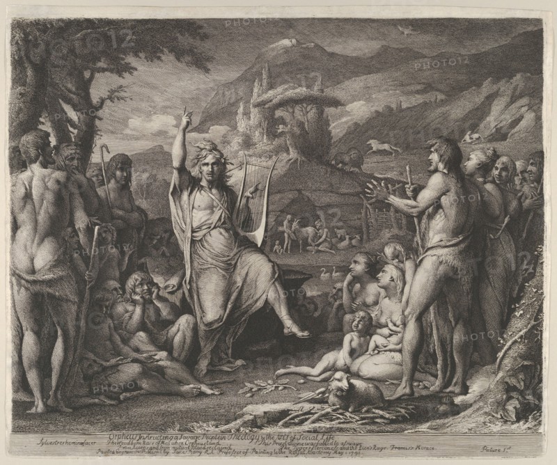 Orpheus Instructing a Savage People in Theology and the Arts of Social Life, plate dated May 1, 1791, issued 1792.