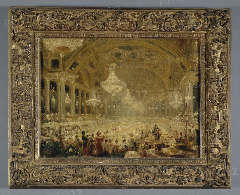 Le Banquet des dames dans la salle de spectacle des Tuileries (bals de 1835), 1835.