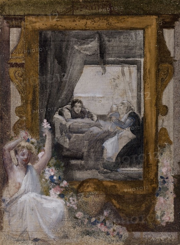 Esquisse pour la salle des mariages de la mairie du 19ème arrondissement : Le Printemps, 1880.