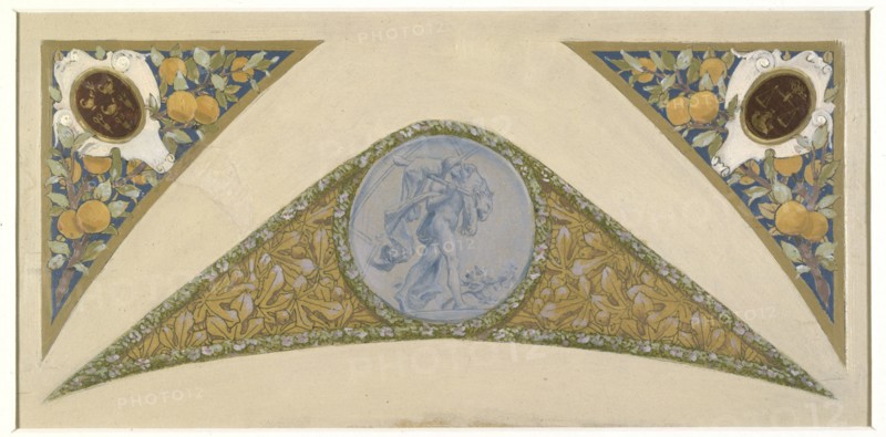 Sketch for the 'festival staircase' at the Hotel de Ville in Paris: Leo, between 1888 and 1898.