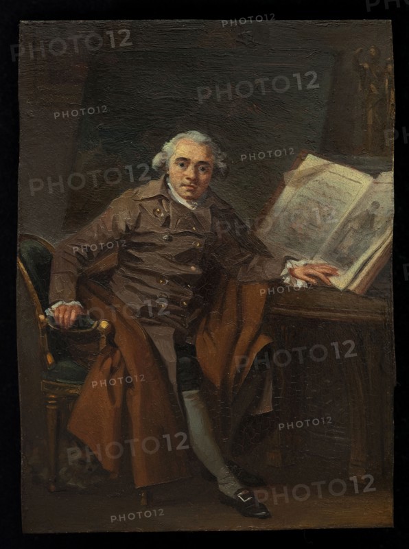 Portrait présumé de Jean-Jacques Lagrenée dit Portrait d'un homme dans un manteau croisé, c1787.