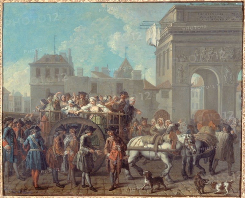 La Conduite des filles de joie à la Salpêtrière : le passage près de la porte Saint-Bernard, 1757.