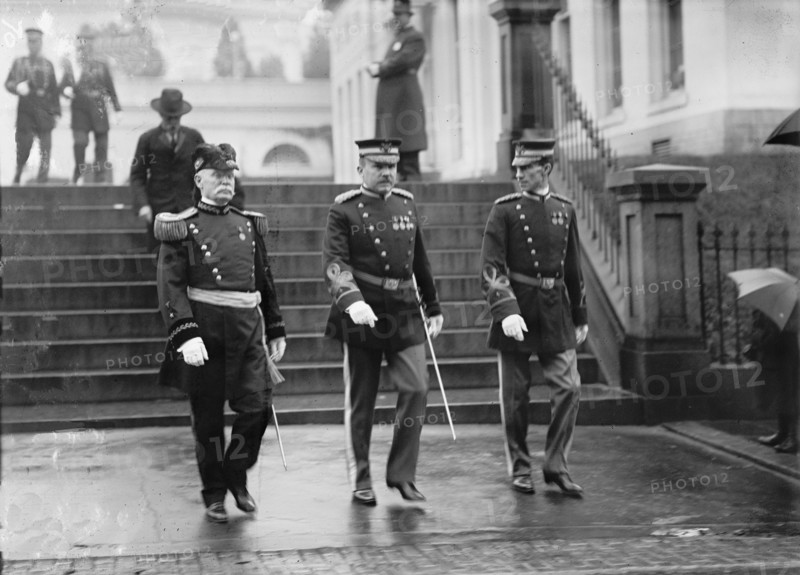 New Year's Reception At White House - Gen. George H. Torney; Col. Frank Mcintyre; Maj. Shelton, 1911.