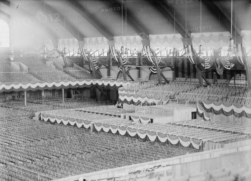 Fifth Regiment Armory, Baltimore, Maryland - Interior Ready For Democratic National Convention, 1912.