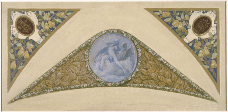 Sketch for the festive staircase of the Hotel de Ville in Paris: Aquarius, between 1888 and 1898.