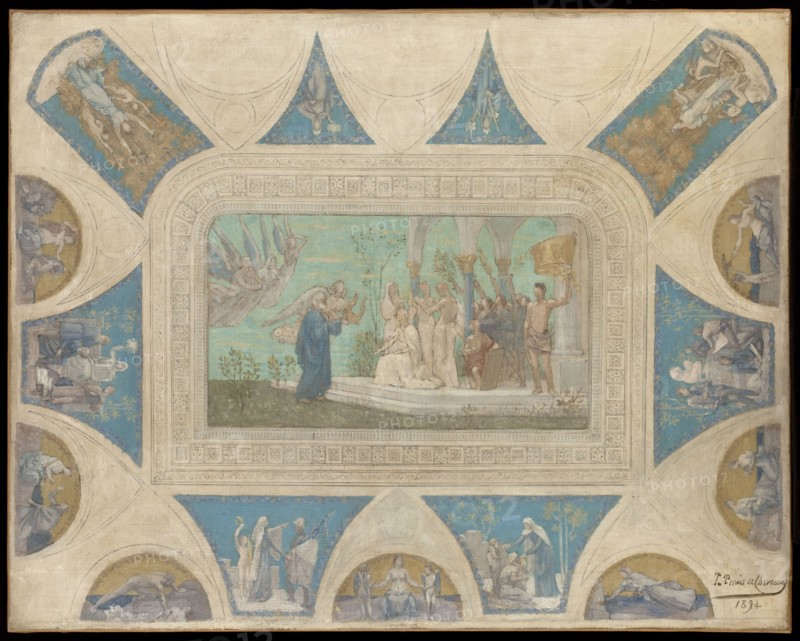 Esquisse pour l'Hôtel de Ville de Paris : Hommage de la Ville de Paris à Victor Hugo, 1894.