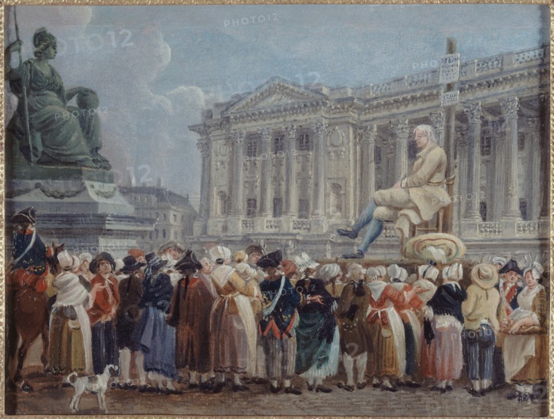 Exhibition of Pierre Nicolas Perrin in Place de la Revolution, 29 vendemiaire, year II, c1793.
