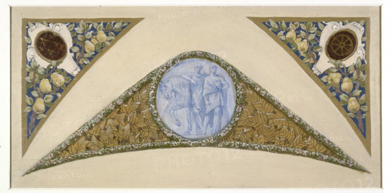 Sketch for the 'festival staircase' at the Hotel de Ville in Paris: Gemini, between 1888 and 1898.