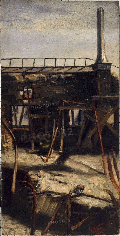 Roofs of the Opera-Comique, after the fire of May 15, 1887, place Boieldieu, 2nd arrondissement, 1887.