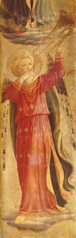 Angel making music (From the Tabernacle of the Linaioli), ca. 1433. Found in the collection of the San Marco, Florence.