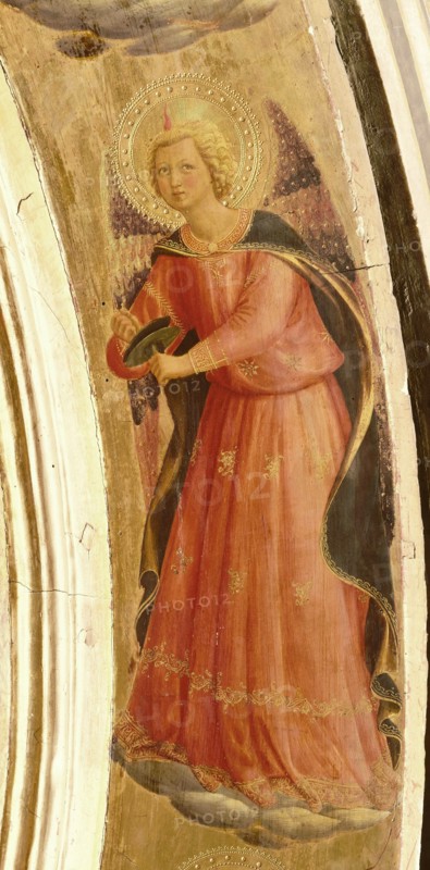 Angel making music (From the Tabernacle of the Linaioli), ca. 1433. Found in the collection of the San Marco, Florence.