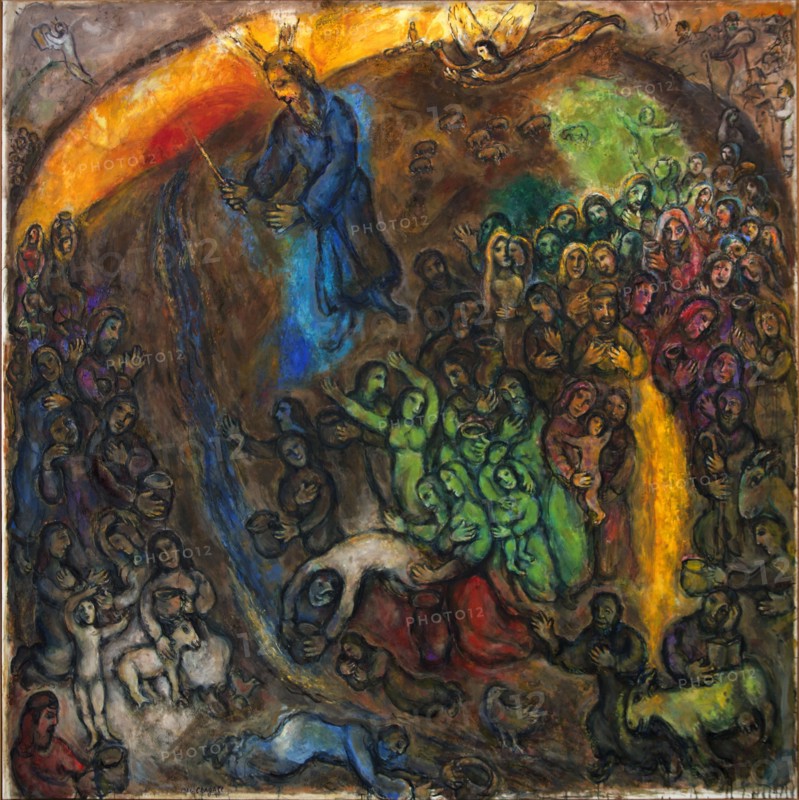Le frappement du rocher (Moses Striking Water from the Rock), 1960-1966. Creator: Chagall, Marc (1887-1985).
