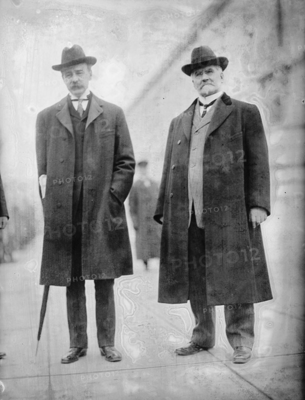James Edgar Martine, Senator From New Jersey, Right, with Rep. W.I. McCoy, 1911. Creator: Harris & Ewing.