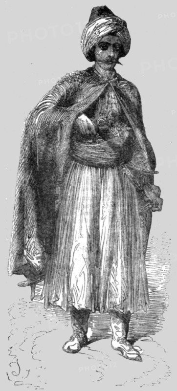 'Murad Bey, Chief of the Bashi-Bazouks', 1854. Creator: Unknown.