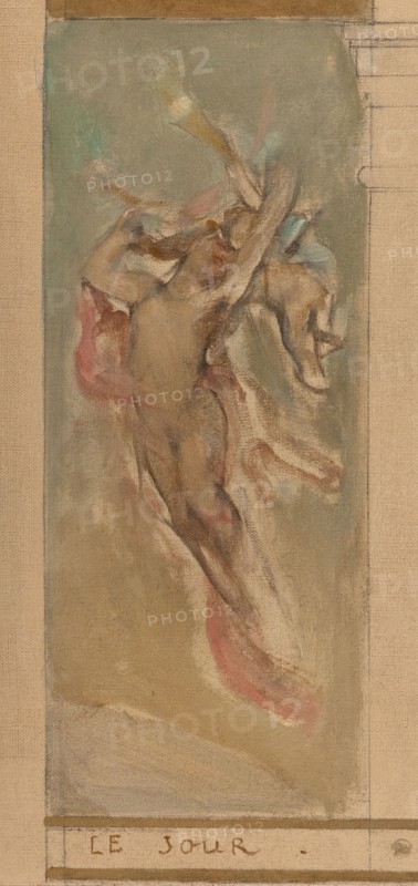 Sketch for the reception hall of the town hall in the 4th arrondissement: Day. Earth. Spring. Summer, 1884.