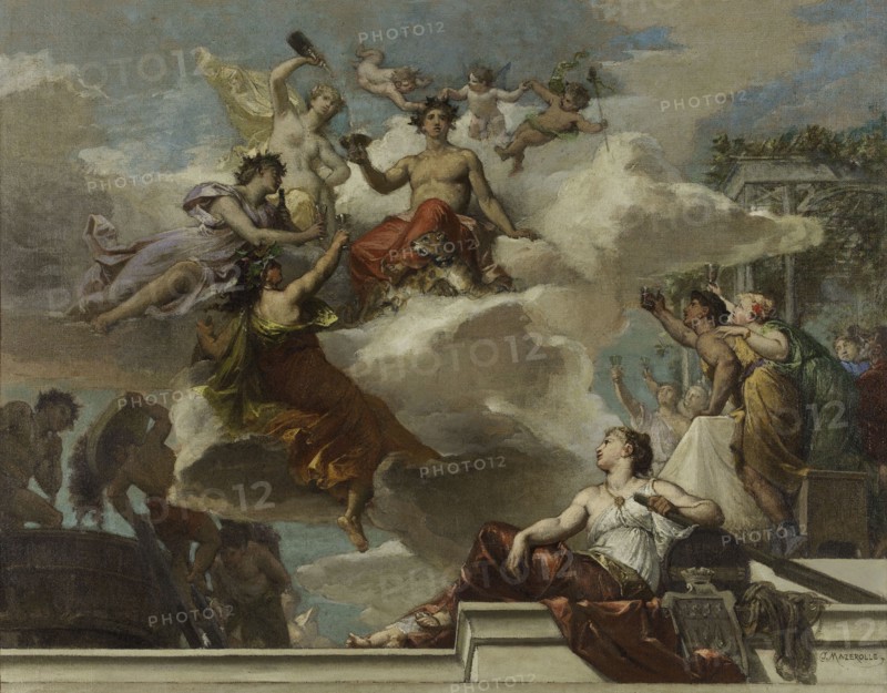 Sketch for the 12th arrondissement town hall: The triumph of Bacchus (ceiling of grand staircase), 1880.