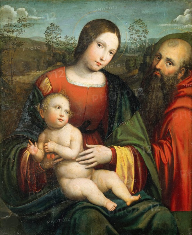 Madonna and Child with Saint Jerome, First quarter of 16th cen. Creator: De' Boateri, Jacopo (ca 1480-1530).