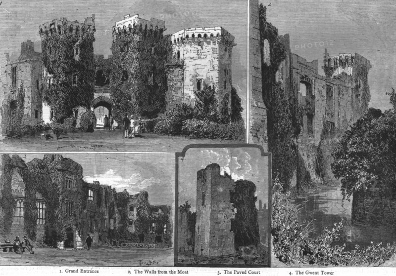 'The ruins of Raglan Castle near Monmouth', 1886.  Creator: Unknown.