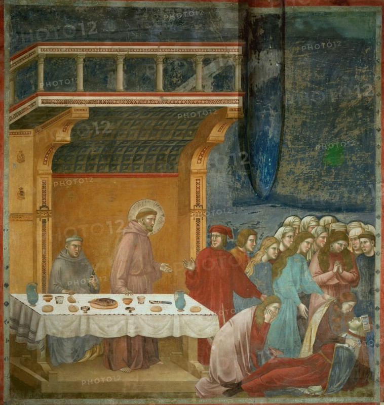 Death of the Knight of Celano (from Legend of Saint Francis), 1295-1300. Creator: Giotto di Bondone (1266-1377).
