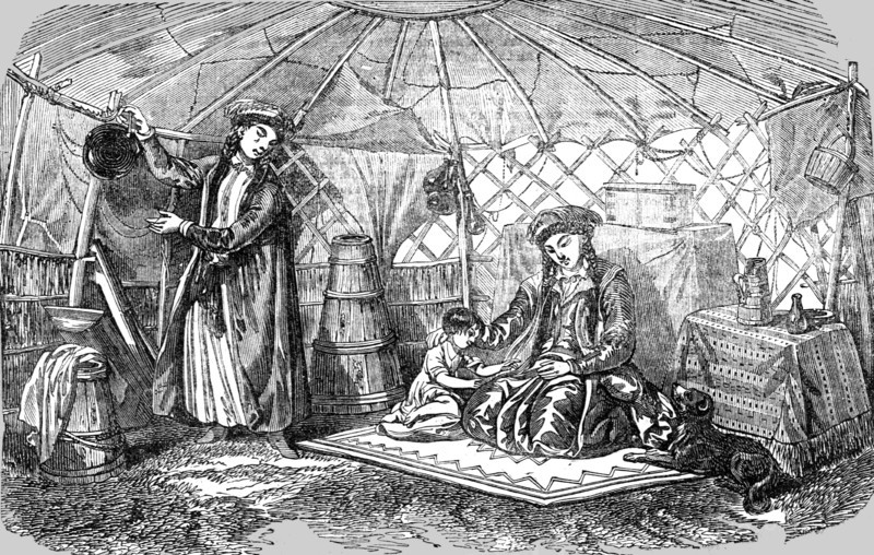 'Interior of a Kalmuck Tent with Kalmuck Women', 1854. Creator: Unknown.