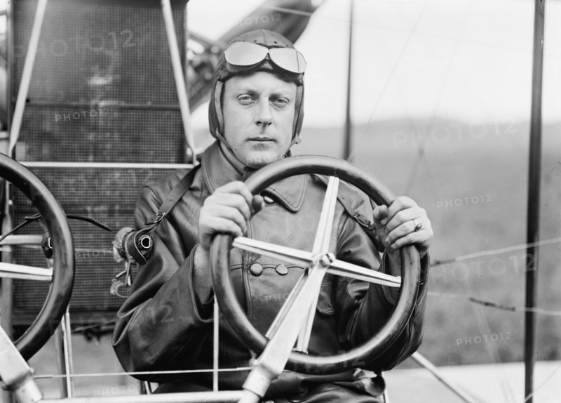 Lieutenant Franklin Kennedy, U.S.A., Aviator - In Curtiss Dual Control Airplane...Maryland, 1912. Creator: Harris & Ewing.