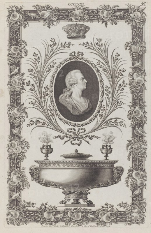 Portrait of the Duke of Northumberland, Vase and Ornamental Frame, no. CCCLXXI ("..., July 26, 1792. Creator: Michelangelo Pergolesi.