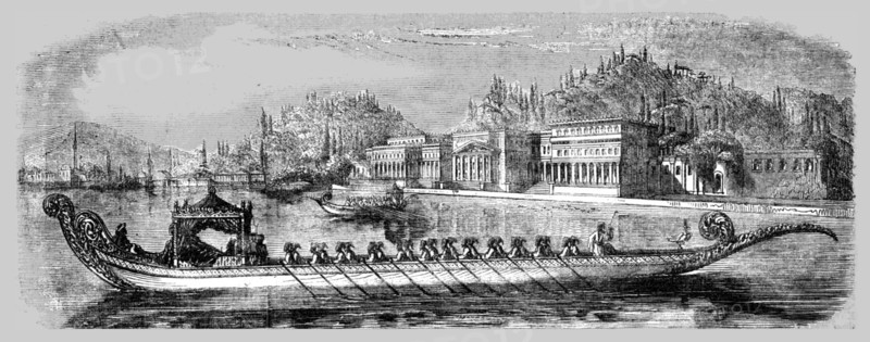 'Barge of the Sultan; Caique (Turkish name) 1854', 1854. Creator: Unknown.