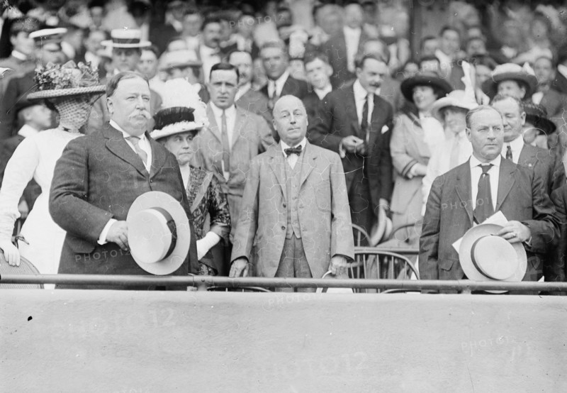 Baseball, Professional - L T R: Taft; Mrs. Knox; Sec. P.C. Knox; Vice President Sherman..., 1912. Creator: Harris & Ewing.