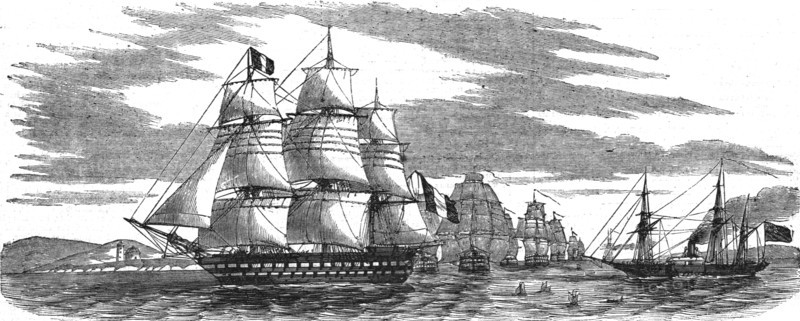 'French Baltic Fleet going through the Great Belt', 1854. Creator: Unknown.